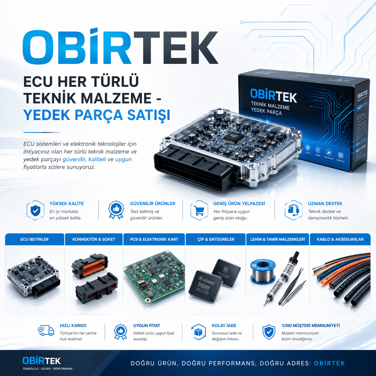 OBİRTEK ECU HER TÜRLÜ TEKNİK MALZEME - YEDEK PARÇA SATIŞI